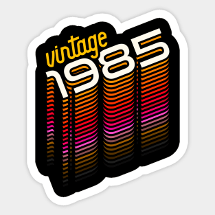 Vintage Made in 1985 ))(( Retro Birthday Year Gift Sticker